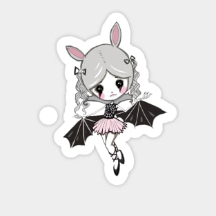 Cute vampire bat girl Sticker